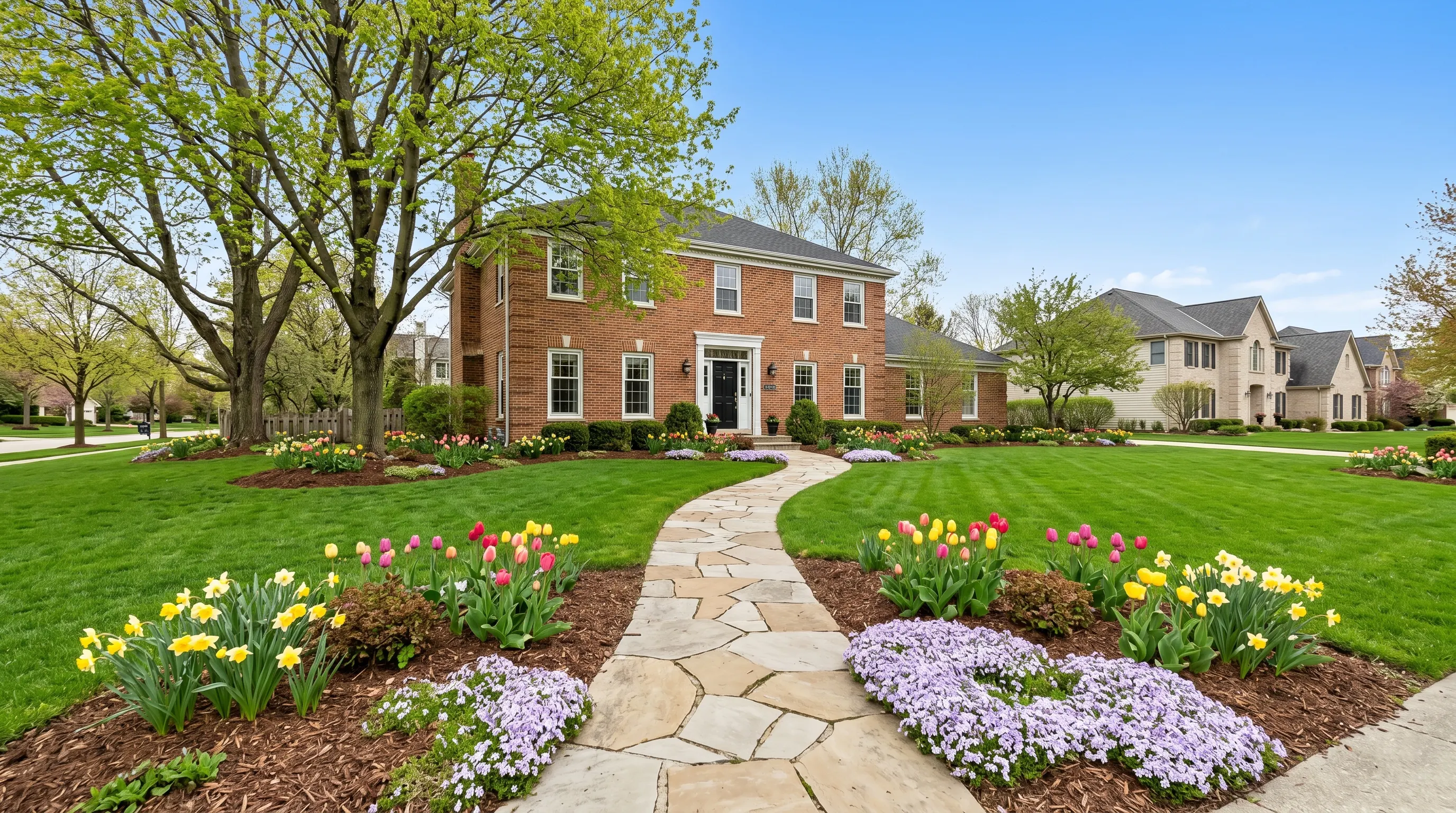 Seasonal color planting in spring — Smith Brothers Landscape Wheaton IL